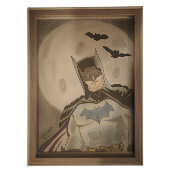 dibujo original de batman en cuadro